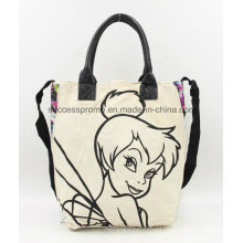 Graffiti Canvas Tote Bag with PU Handle (OEM Orders Are Welcome)